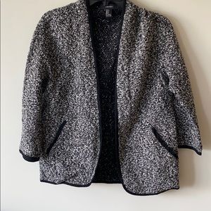 Black and Grey Sweater Cardigan
